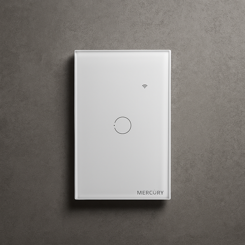 Interruptor wifi inteligente sencillo Blanco